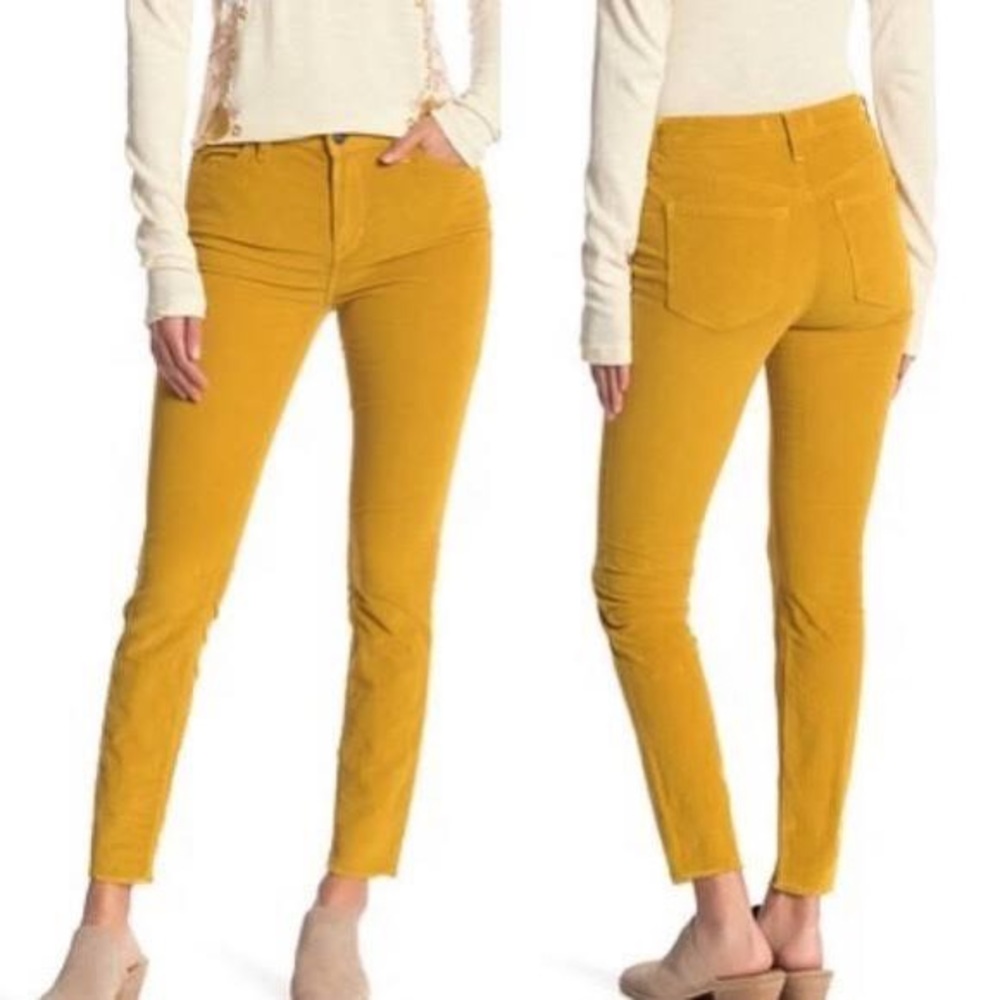 NWOT Free People Skinny Corduroy Jeans in Vintage Mustard